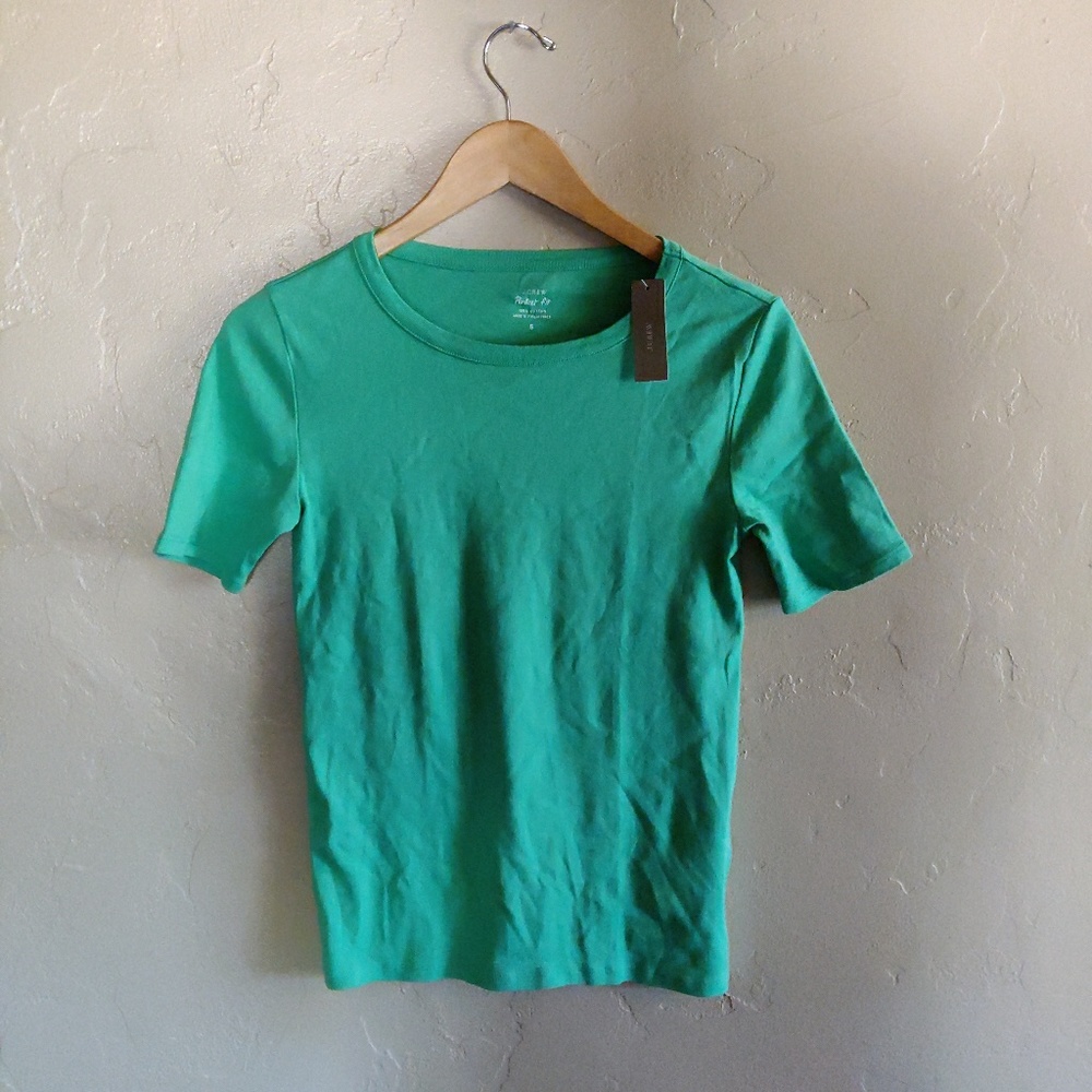 NEW! J. Crew perfect Fit Green Shirt